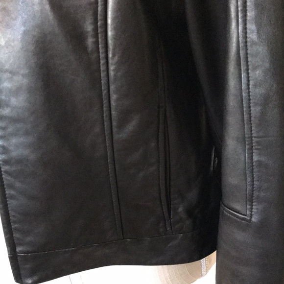 Siena Studio black motto biker style leather jacket fully lined size M - Picture 2 of 8